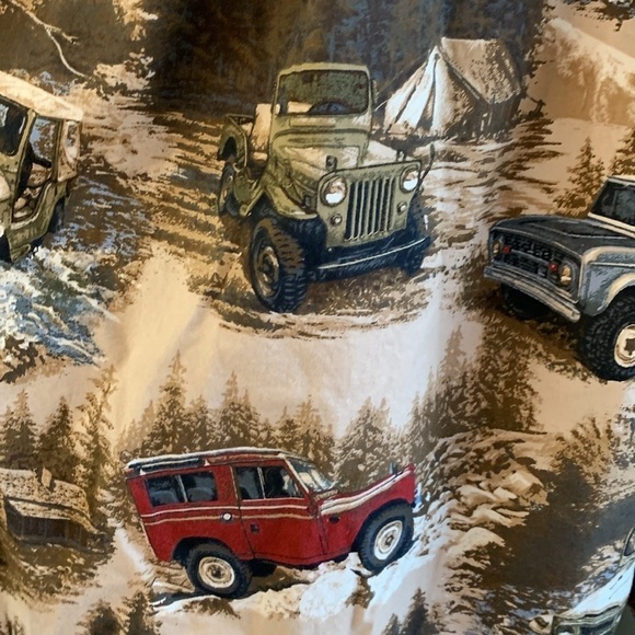 Redhead sz XL cotton button down long sleeve shirt with jeeps - Picture 6 of 9